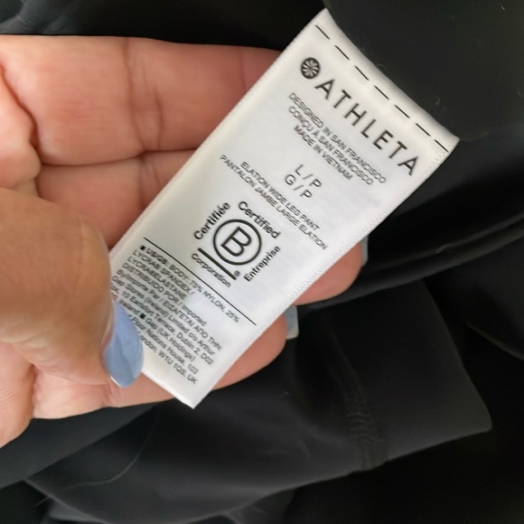 Athleta Black Wide-Leg Pants High-Waisted - Picture 4 of 12